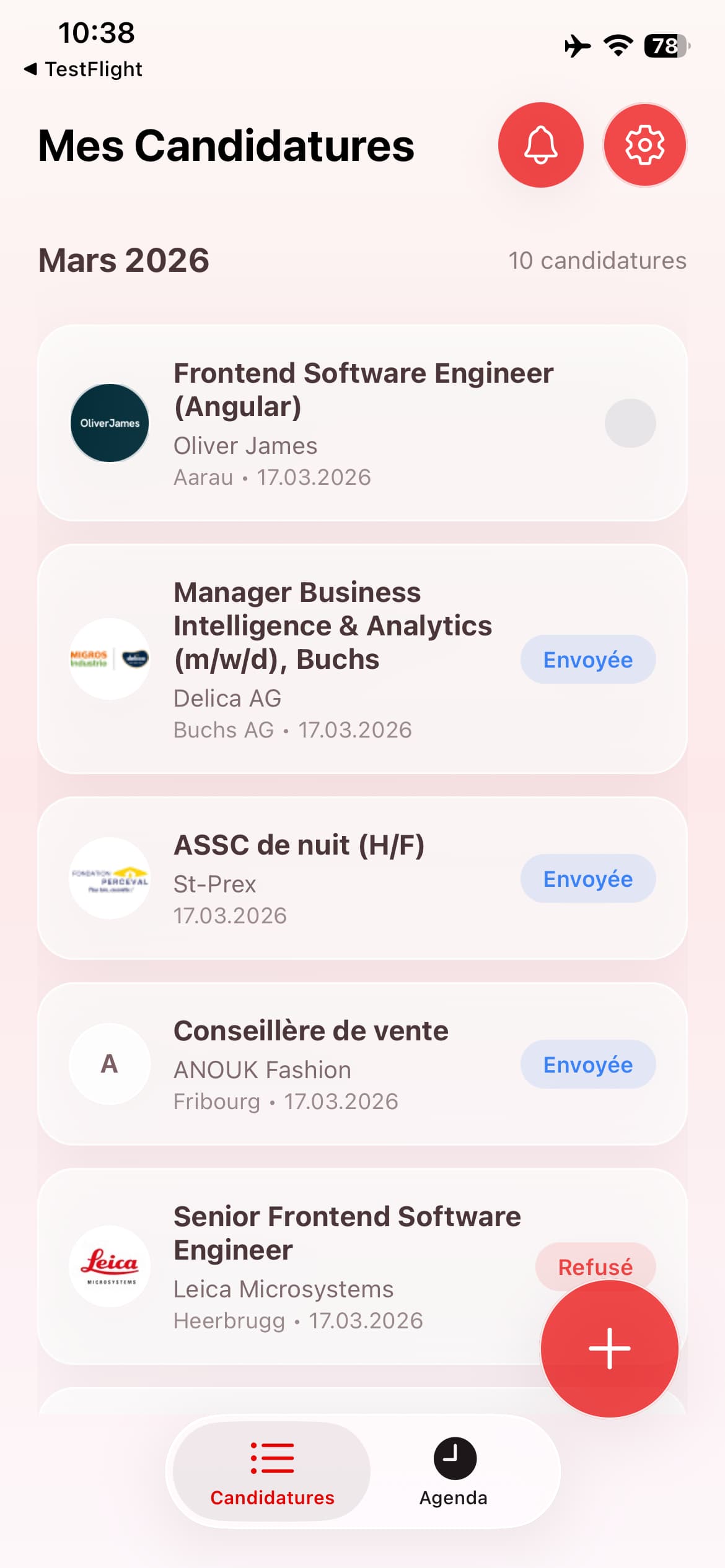 Candidatures